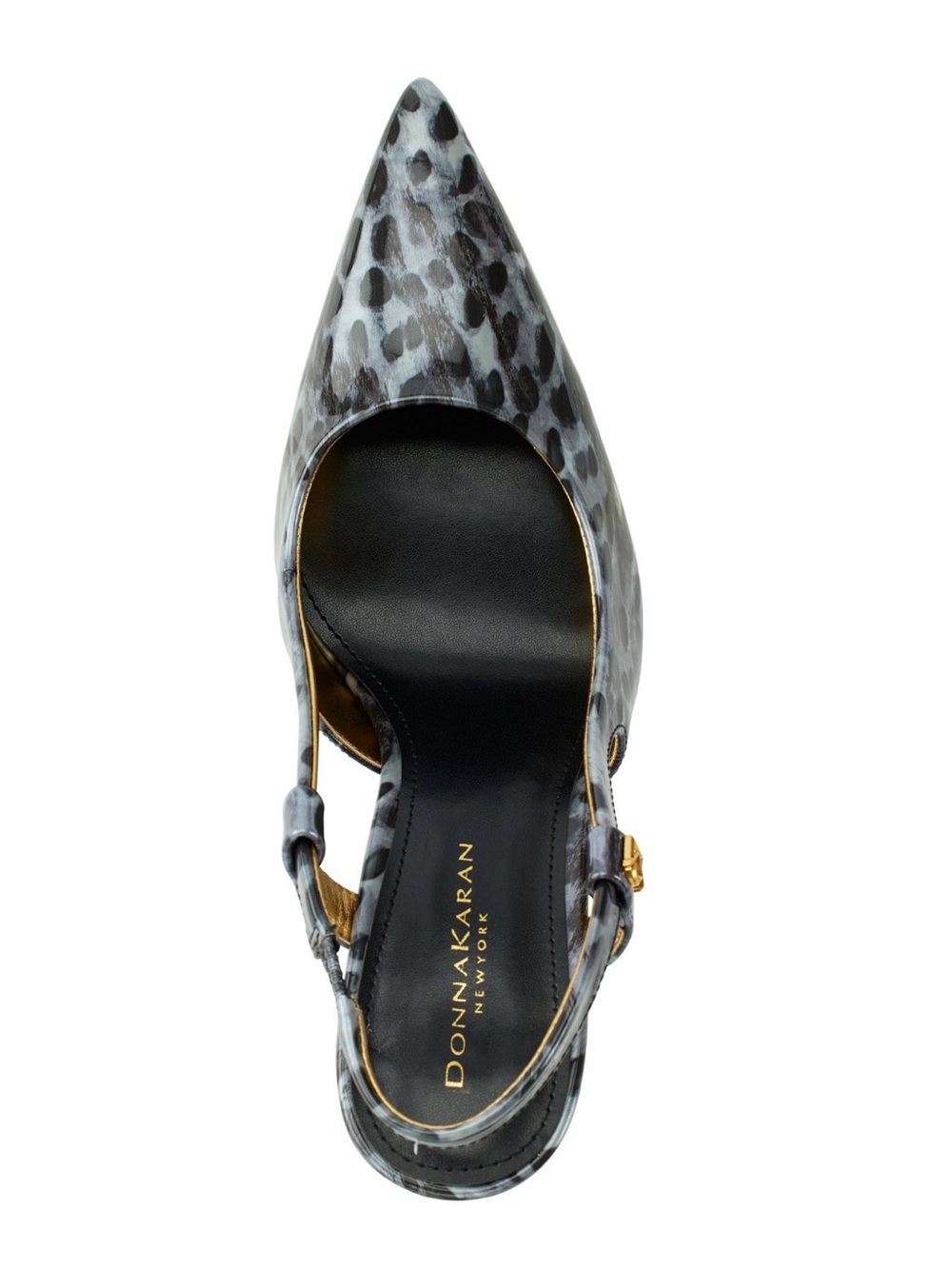 NIB Donna Karan Women's Donna Slingback Pumps. Sz 8.5. Grey Leopard. Retail $150 - Picture 4 of 8